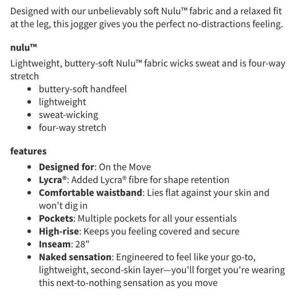 Lululemon Align Jogger 28” Size 6 Black - Picture 2 of 5
